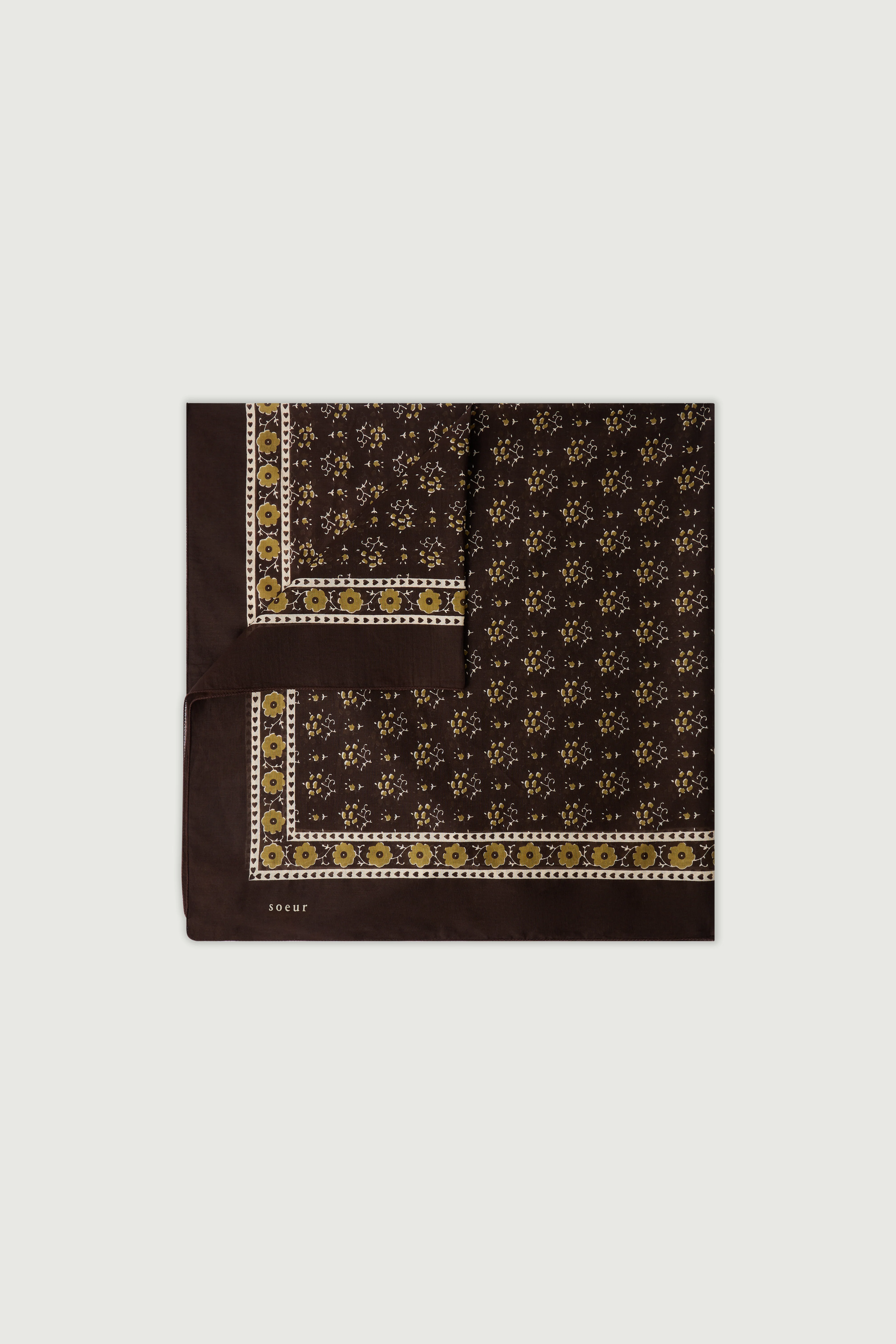 SCARF CLASSIQUE COTTON BROWN