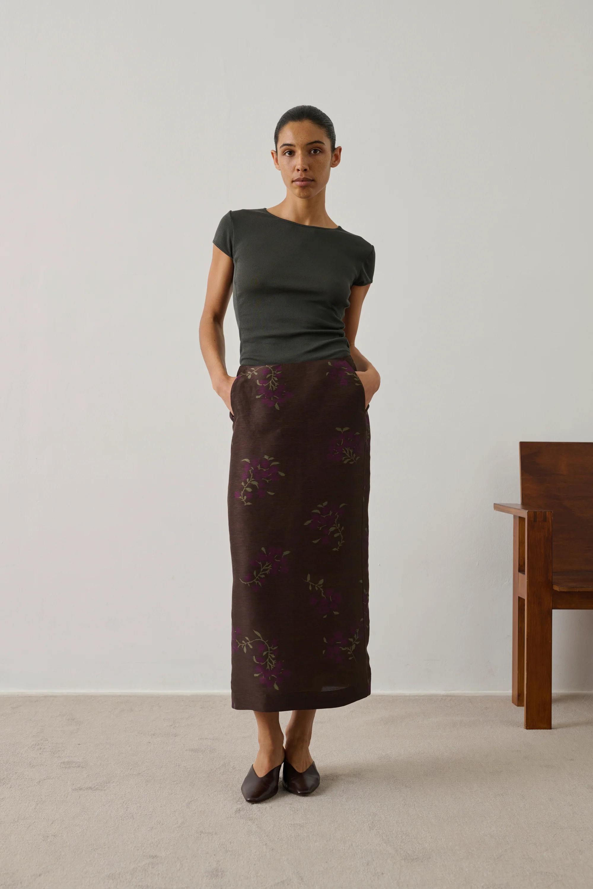 SKIRT HELIA BROWN - Image 3