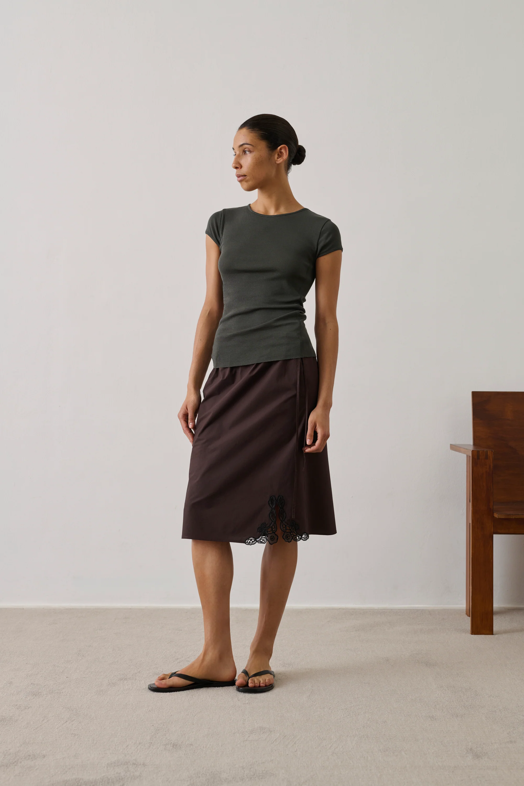 SKIRT HOUNA BROWN