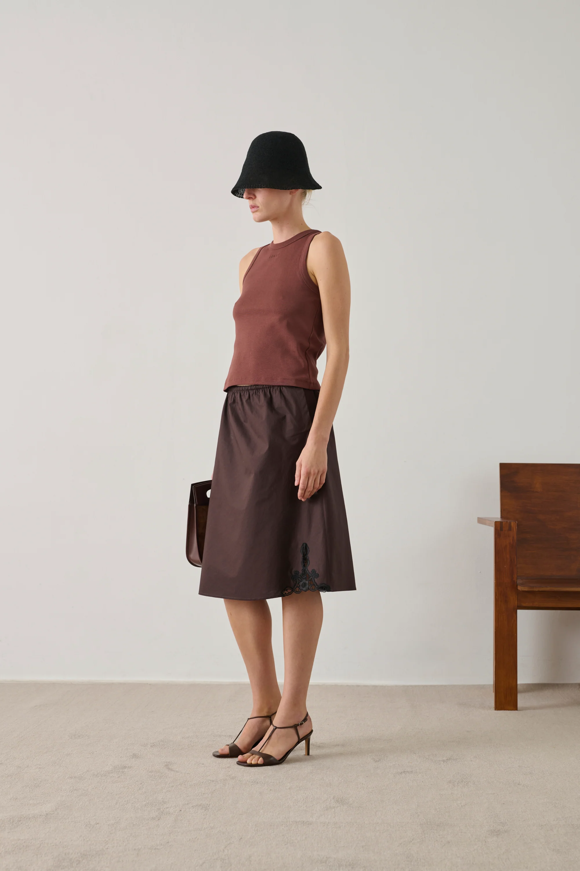 SKIRT HOUNA BROWN - Image 5
