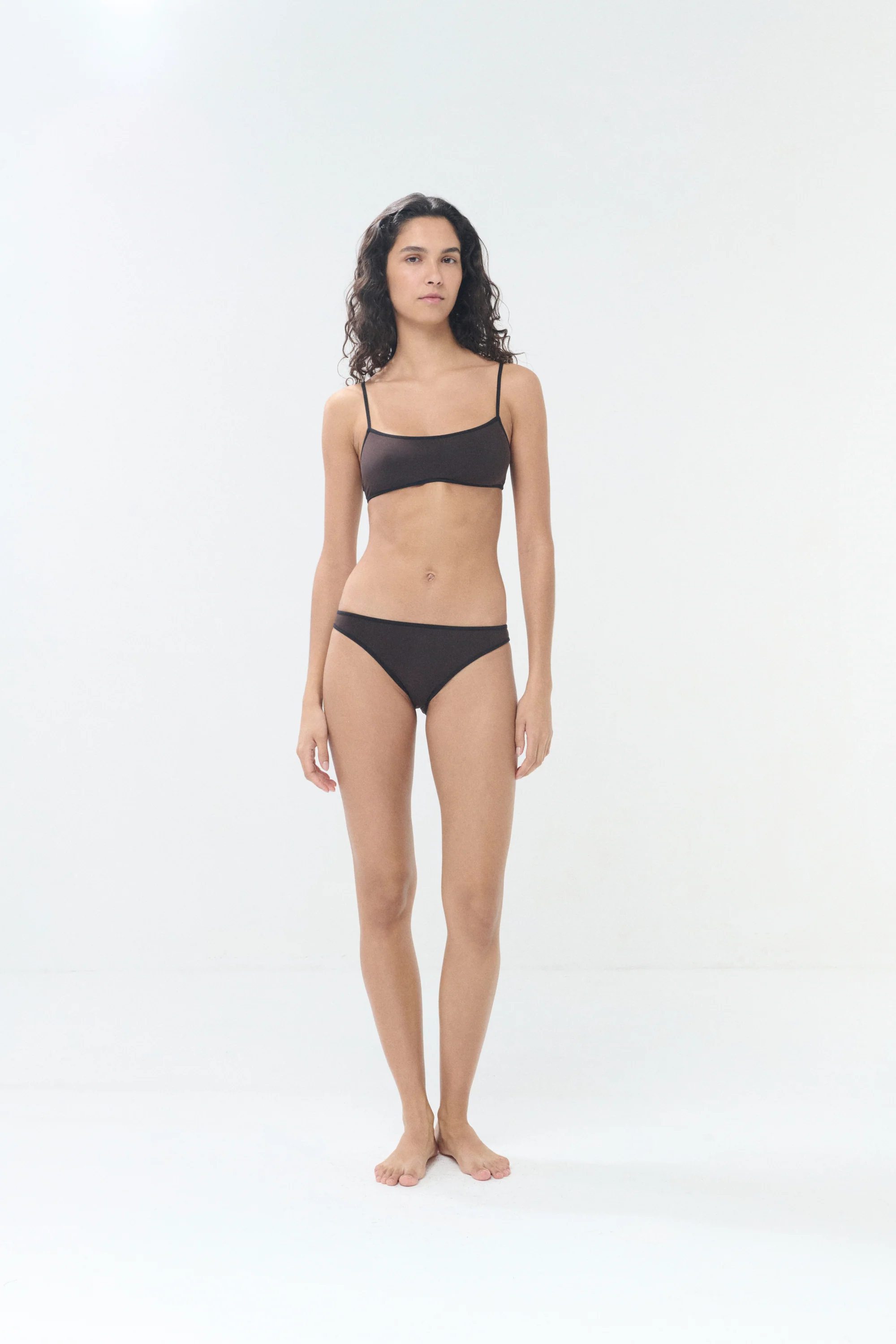 IL BIKINI TWO-TONE SWIMWEAR TOP BLACK/BROWN - Image 5