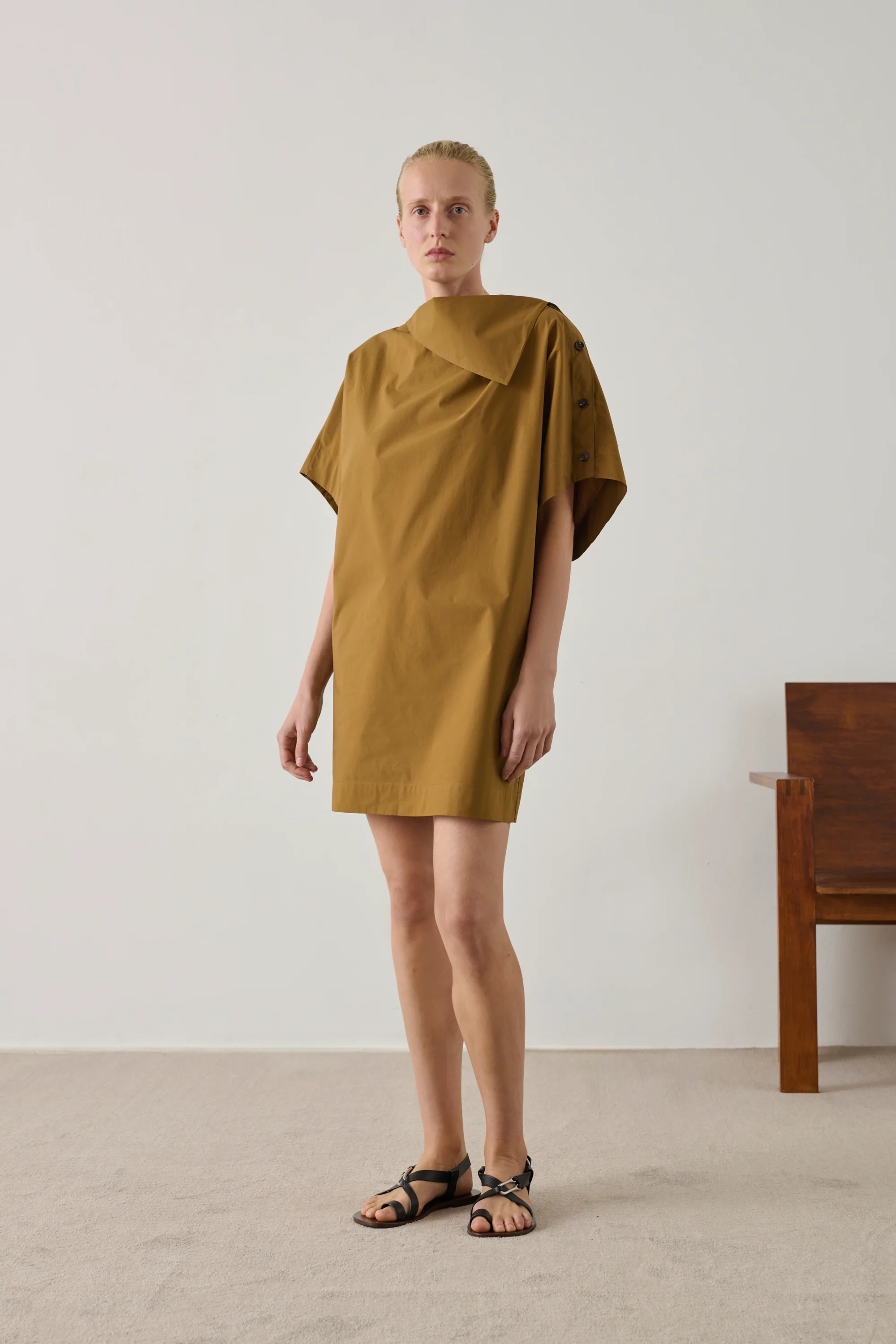 DRESS HATTIE MARRON