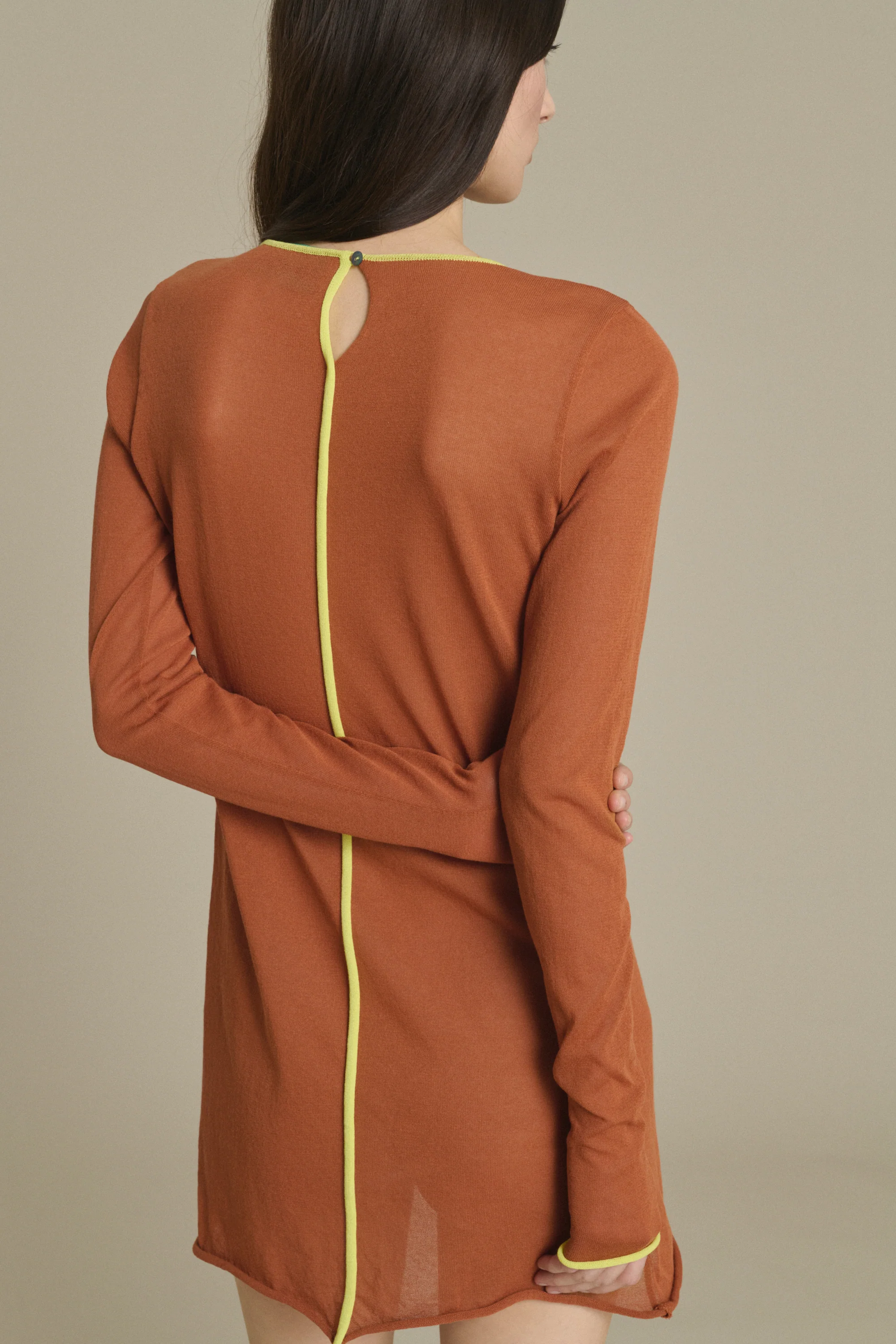 IRENE MINI DRESS BROWN - Image 4