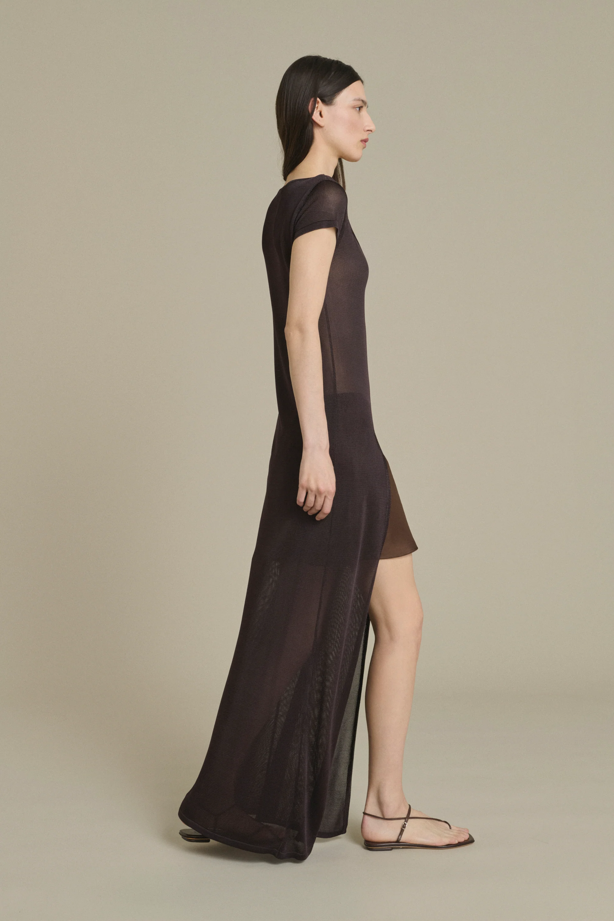 ORNELLA DRESS BROWN - Image 3