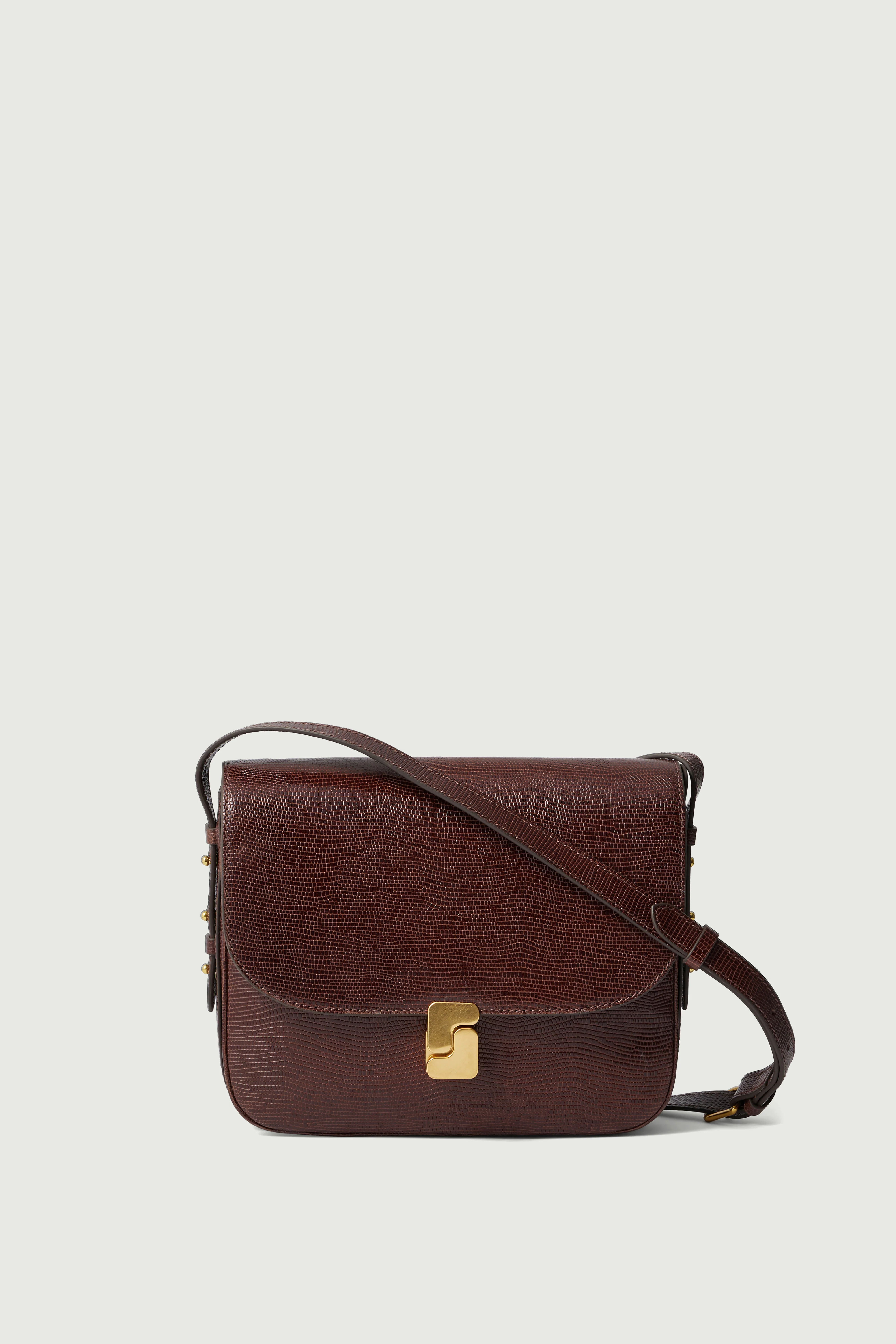 BAG BELLISSIMA MAXI BROWN LIZARD