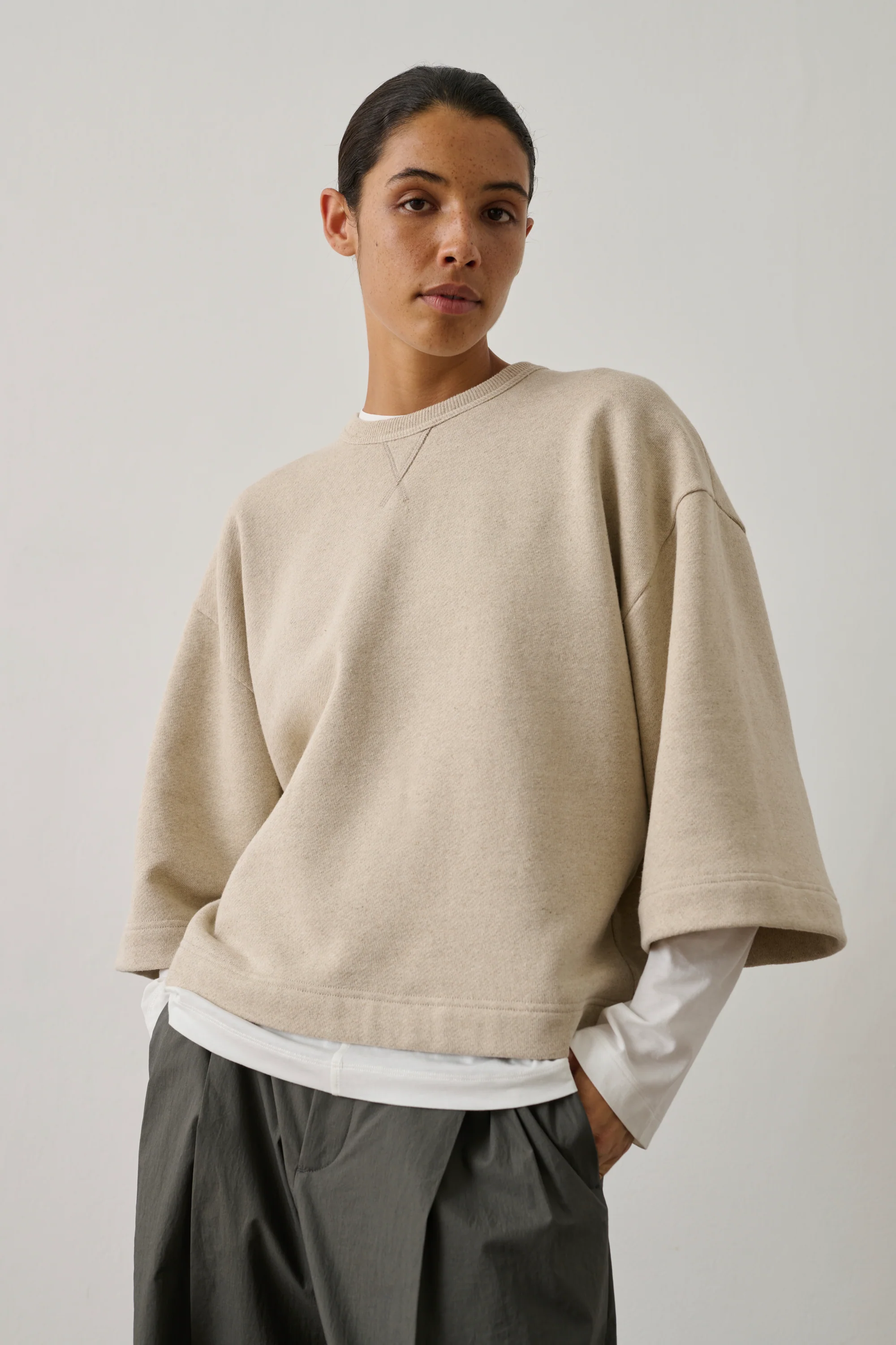 SWEATSHIRT IKSAN BEIGE - Image 2
