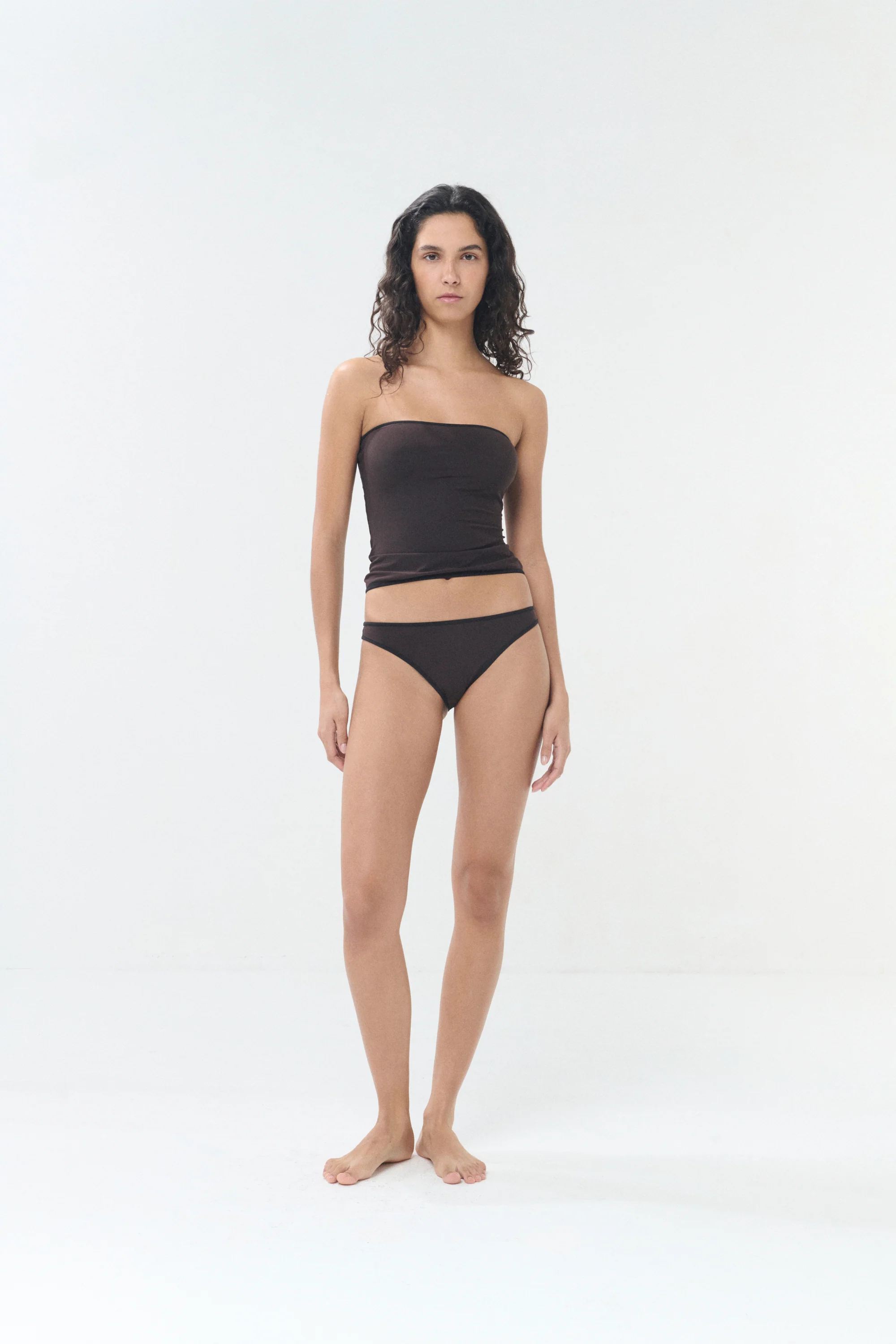 TOP IL TOP BANDEAU BLACK/BROWN - Image 4