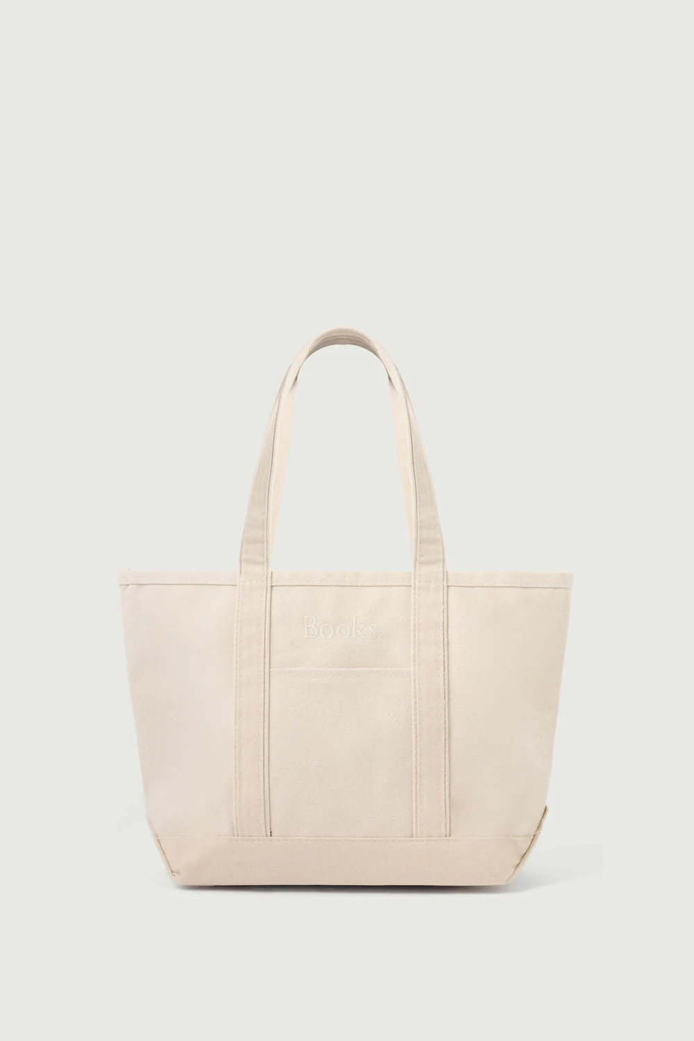MEDIUM ECRU BOOKS TOTE